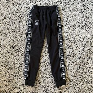 Kappa Faze Clan Jogger Pants Black White Logo Lined Training Casual Men’s Small